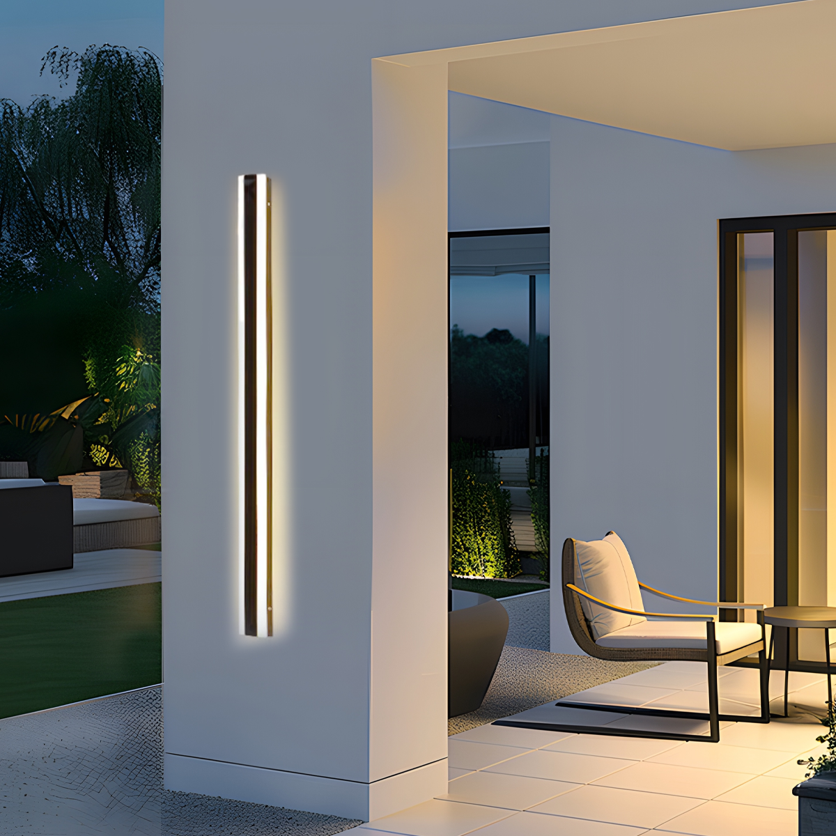  Minimalist Black Sensor Wall Lamp - Hexagonal Ring Metal Strip