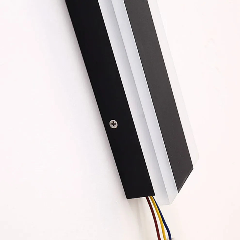  Black Sensor Wall Lamp - Hexagonal Ring Metal Strip Design 