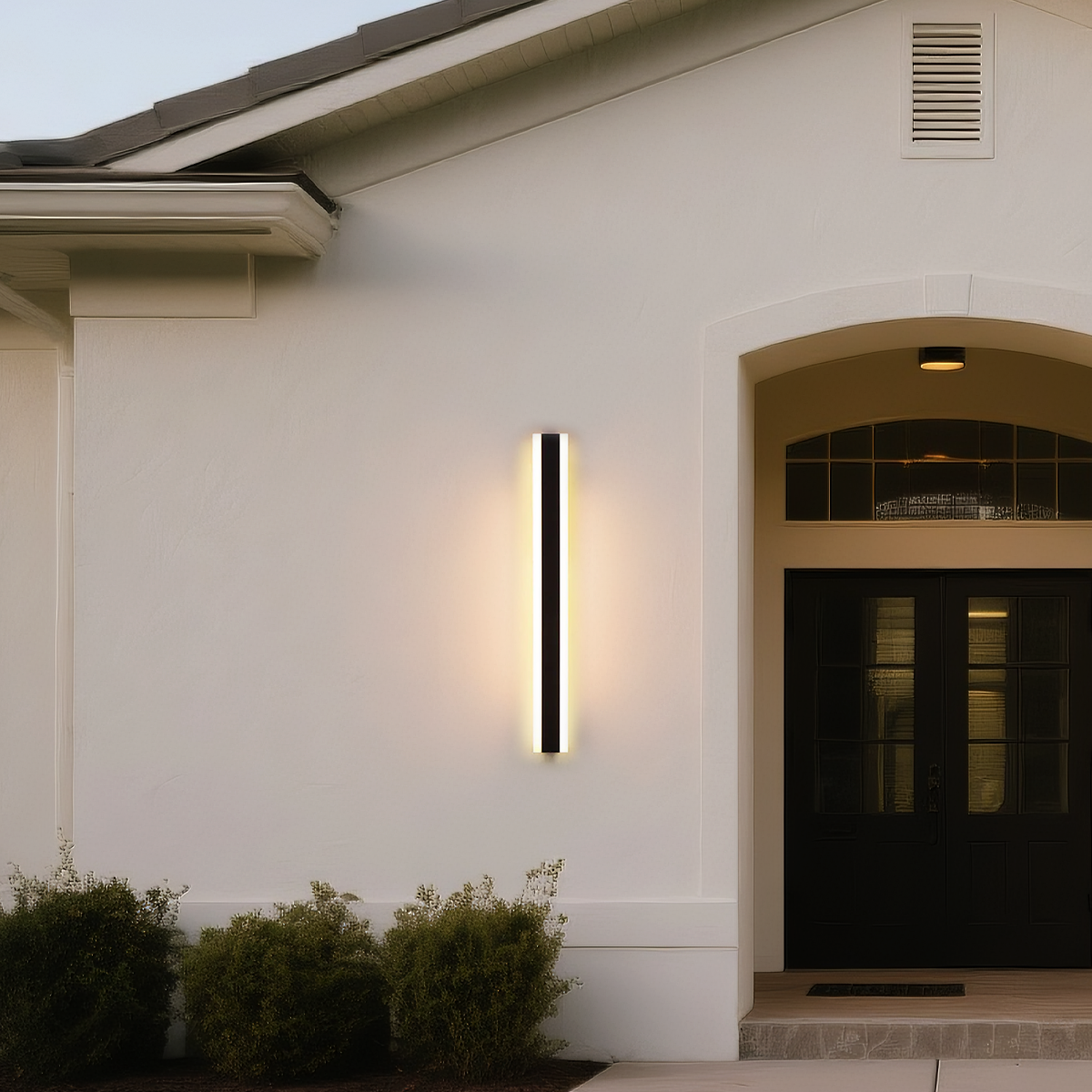  Minimalist Black Sensor Wall Lamp - Hexagonal Ring Metal Strip