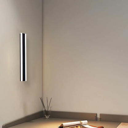  Black Sensor Wall Lamp - Hexagonal Ring Metal Strip Design 