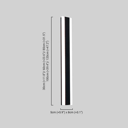 Minimalist Black Sensor Wall Lamp Dimension