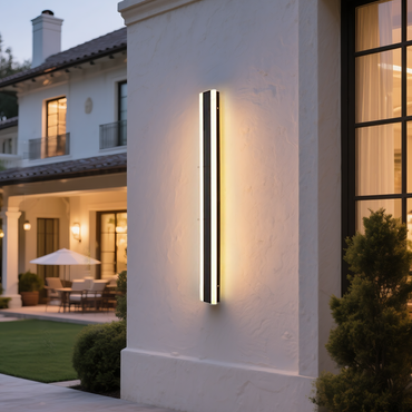  Minimalist Black Sensor Wall Lamp - Hexagonal Ring Metal Strip