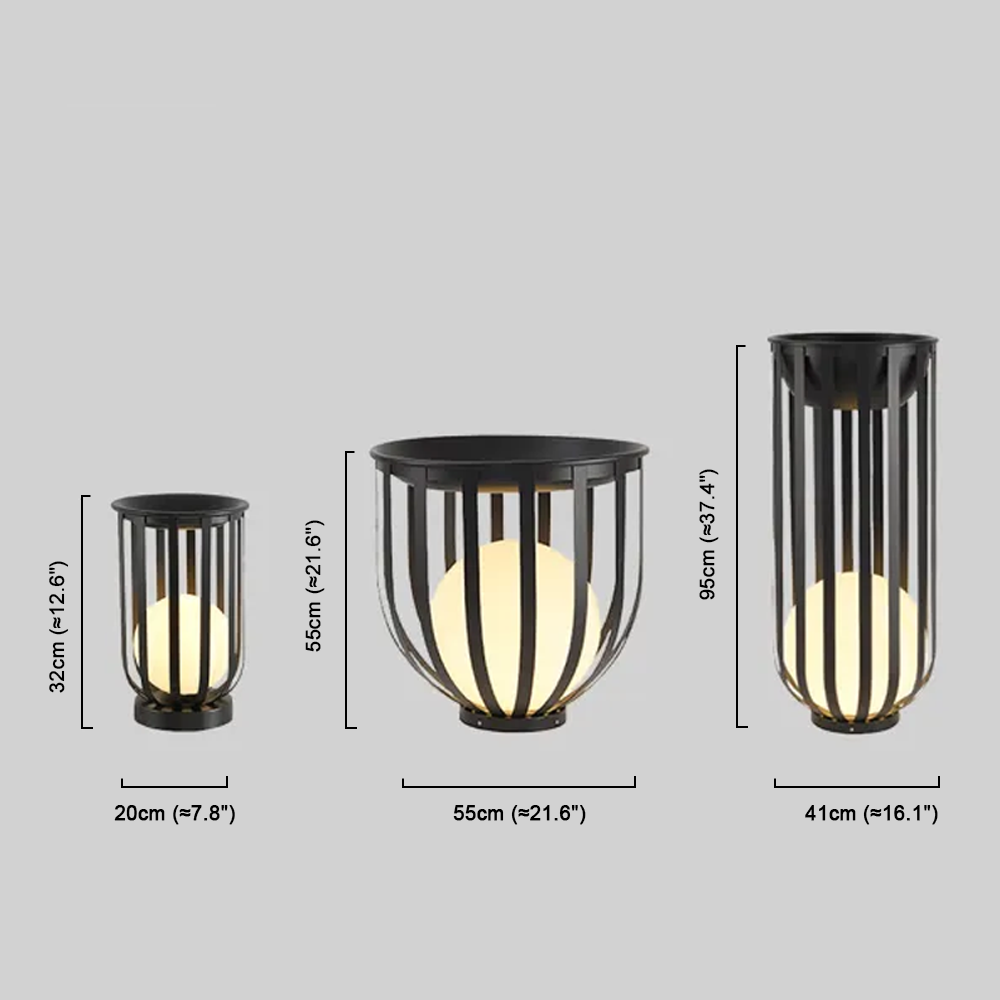 Modern Black Outdoor Path Lamp 