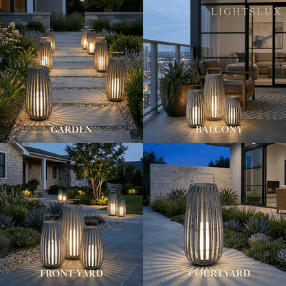 Bamburo Modern Wooden Path Lamp