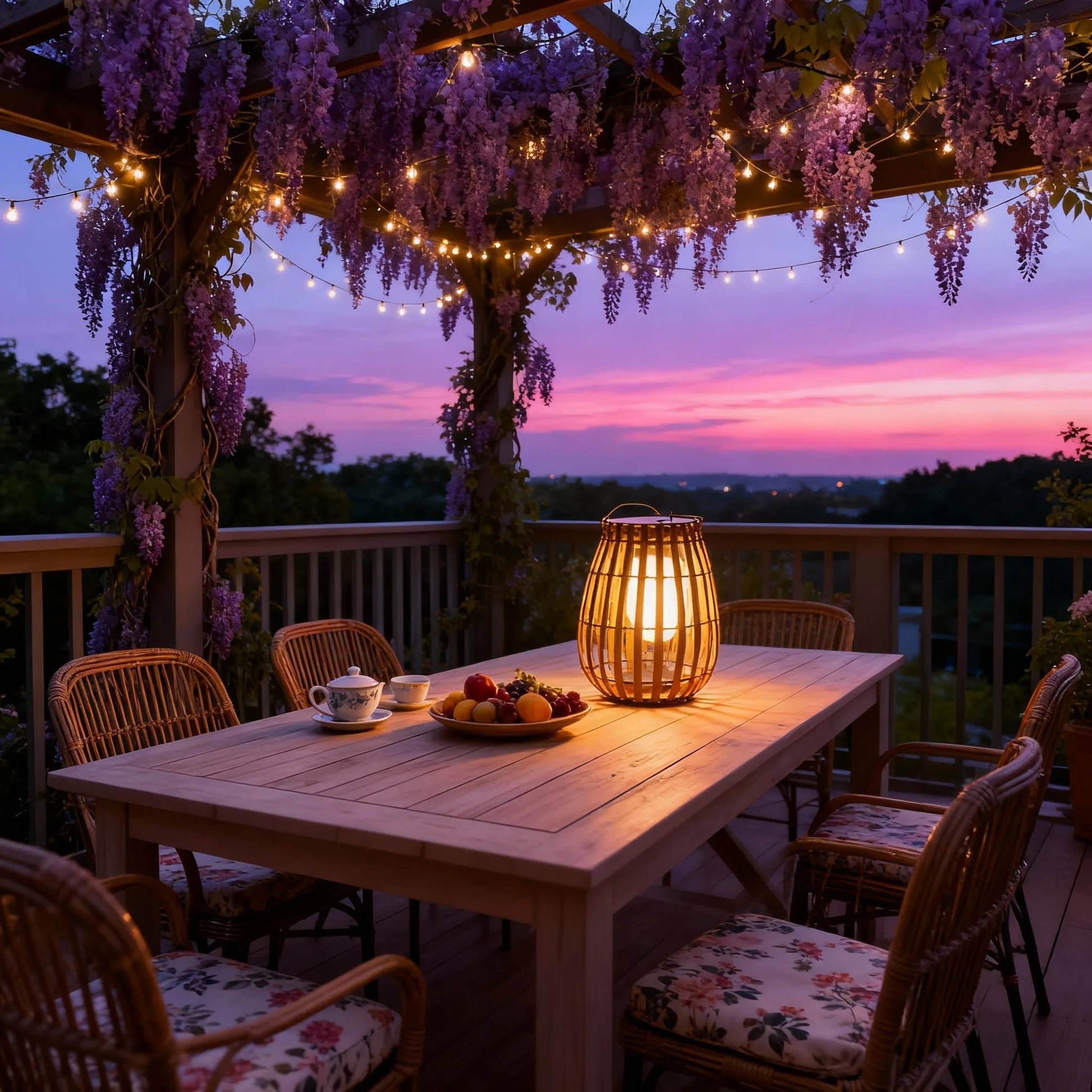 Modern Wooden Path Lamp - Brown