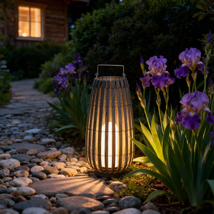 Modern Wooden Path Lamp - Gray
