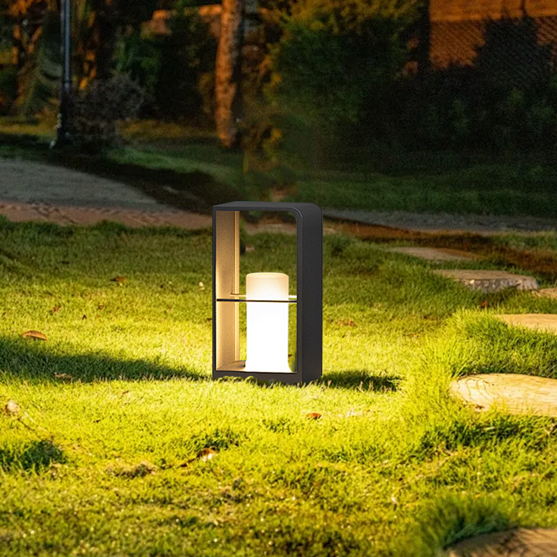 Modern Black Outdoor Lamp Courtyard Lawn