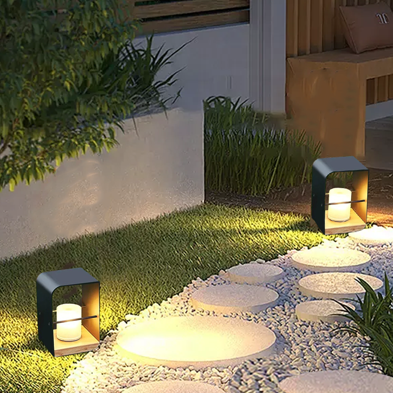 Modern Black Outdoor Lamp Path