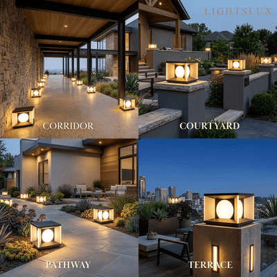 Arcato Modern Rectangular Pillar Light