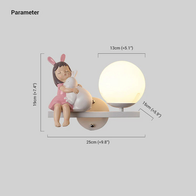  Art Deco Wall Lamp – Pink & White Metal/Glass Globular