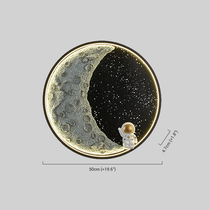 Art Deco Astronaut Wall Lamp Dimensions