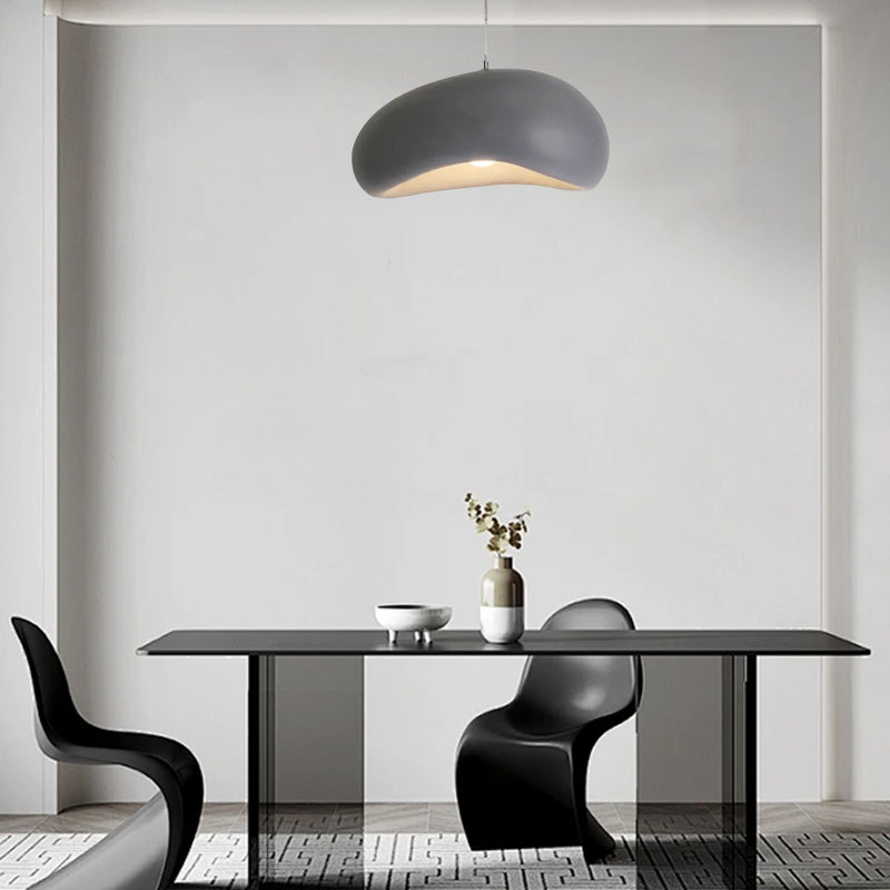 Modern Gray Pendant Light Bread Shape for Dining Room