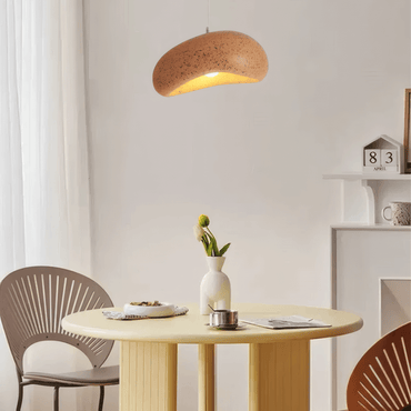 Modern Wood Pendant Light Bread Shape for Dining Room