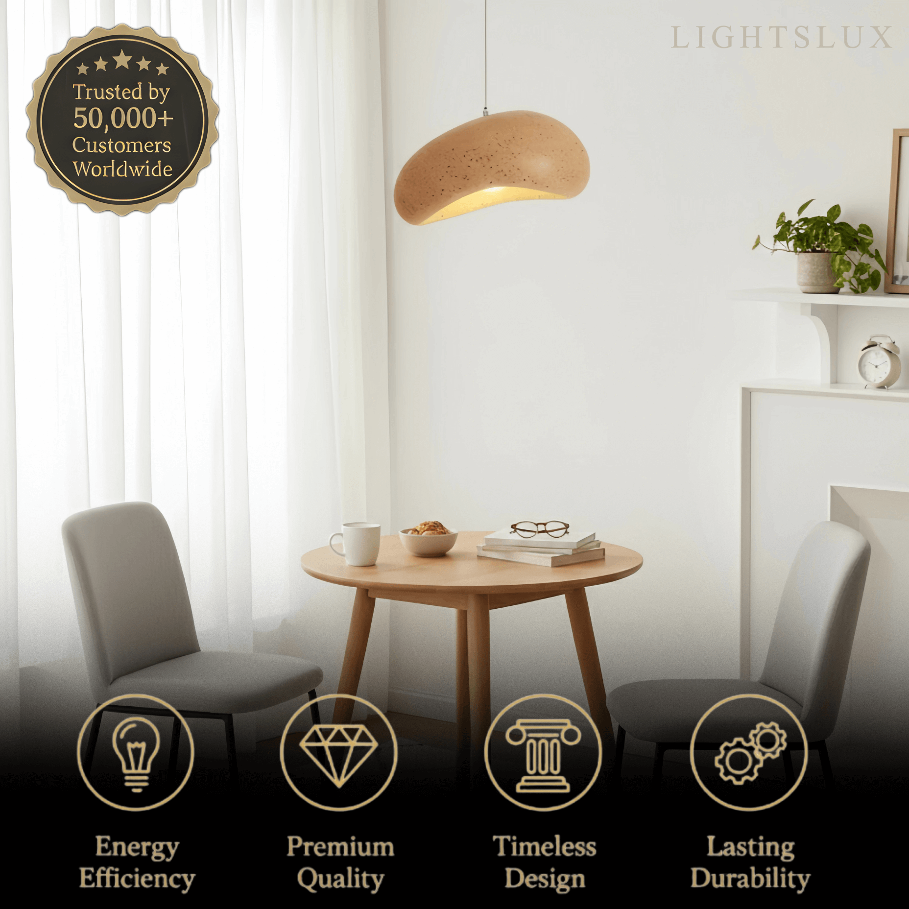 Morandia Modern Bread-Shaped Pendant Light