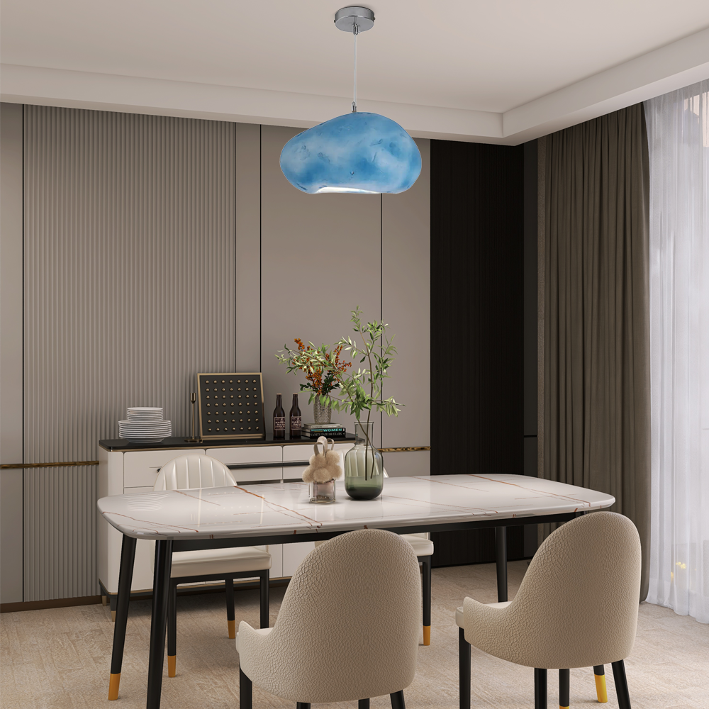 Art Deco Blue Pendant Light –