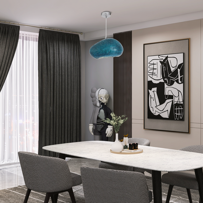 Art Deco Blue Pendant Light –