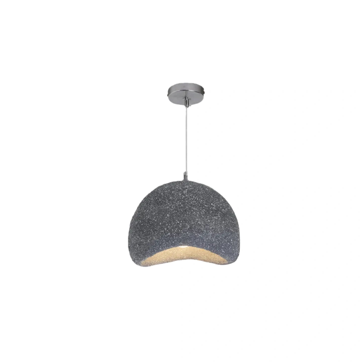 Sandora Art Deco Pendant Light – Blue/Gray Resin Bread-Shaped Design for Dining Room