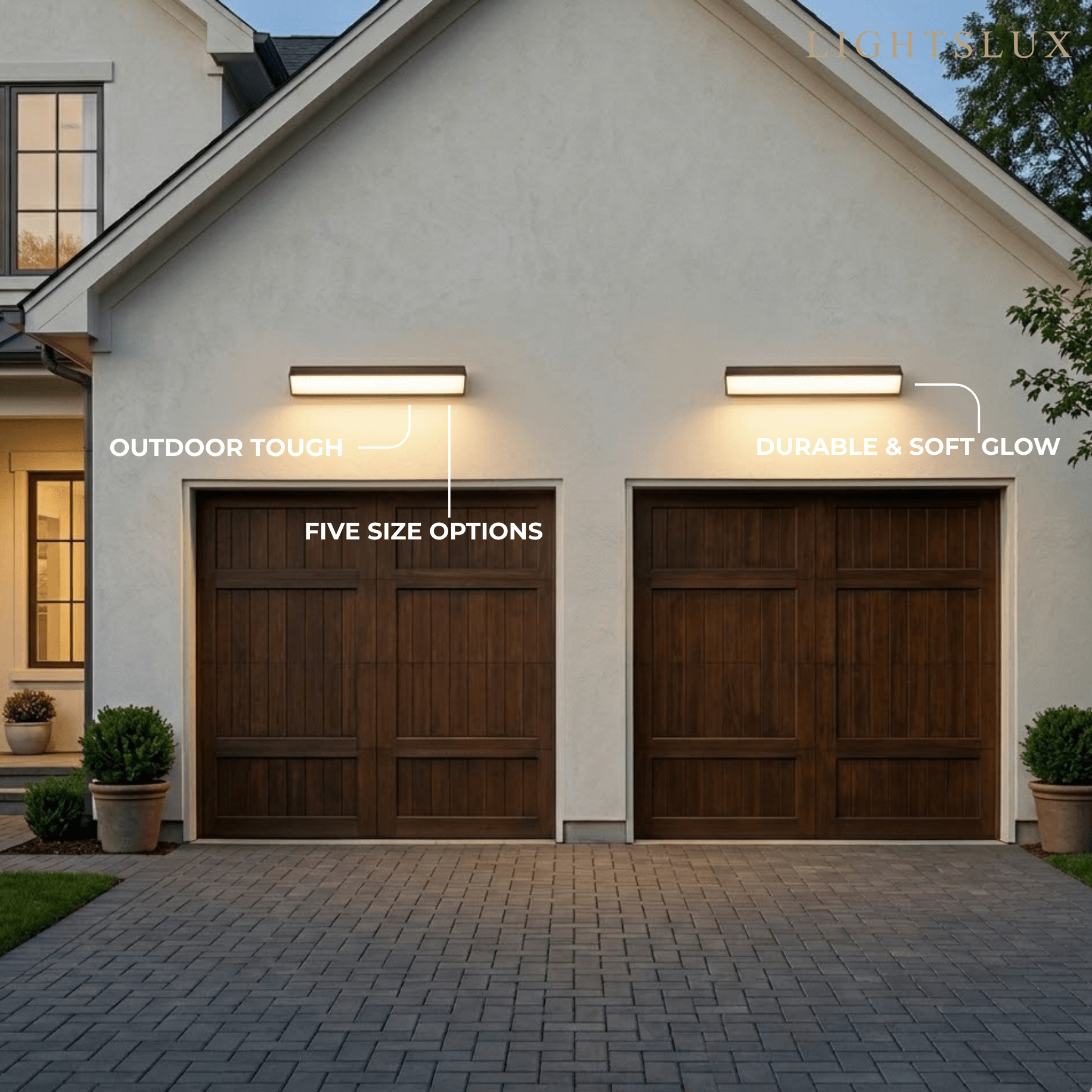 Arcato Minimalist Outdoor Wall Lamp - Light for Courtyard