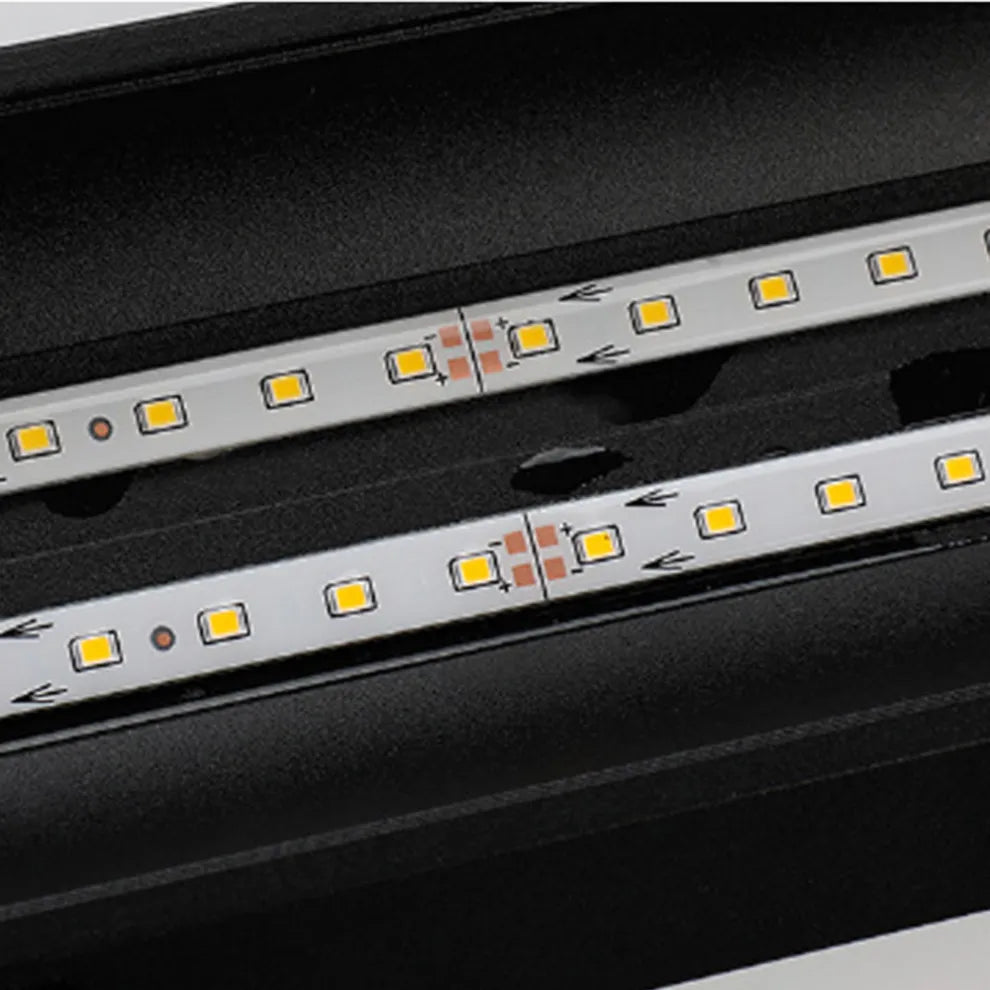 Minimalist Black Outdoor Wall Lamp LED Light Strip