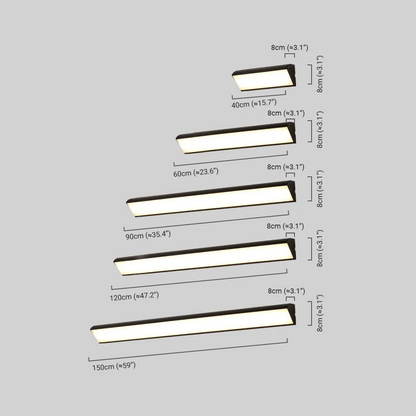 Minimalist Black Outdoor Wall Lamp has 5 Sizes