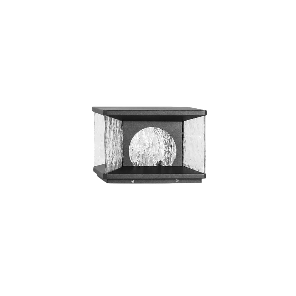 Art Deco Black Outdoor Pillar Lights 
