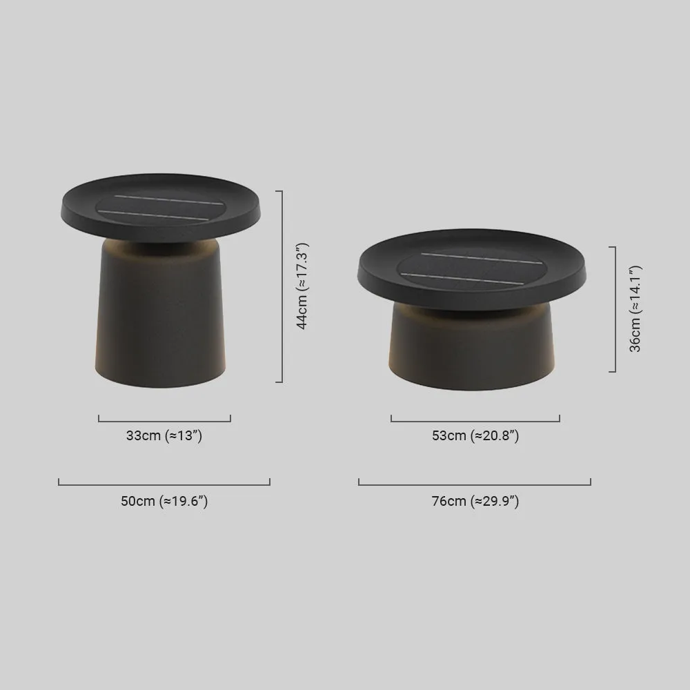 Modern Black Outdoor Pathway Lamp Dimension