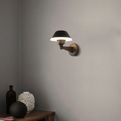 Vintage Outdoor Wall Lamp - Black Metal Hood Design