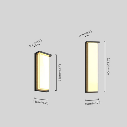 Modern Rectangular Outdoor Wall Lamp