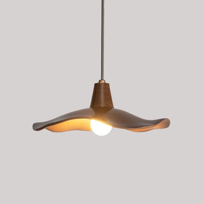 Retro Wave Pendant Light – Mahogany/Resin & Metal