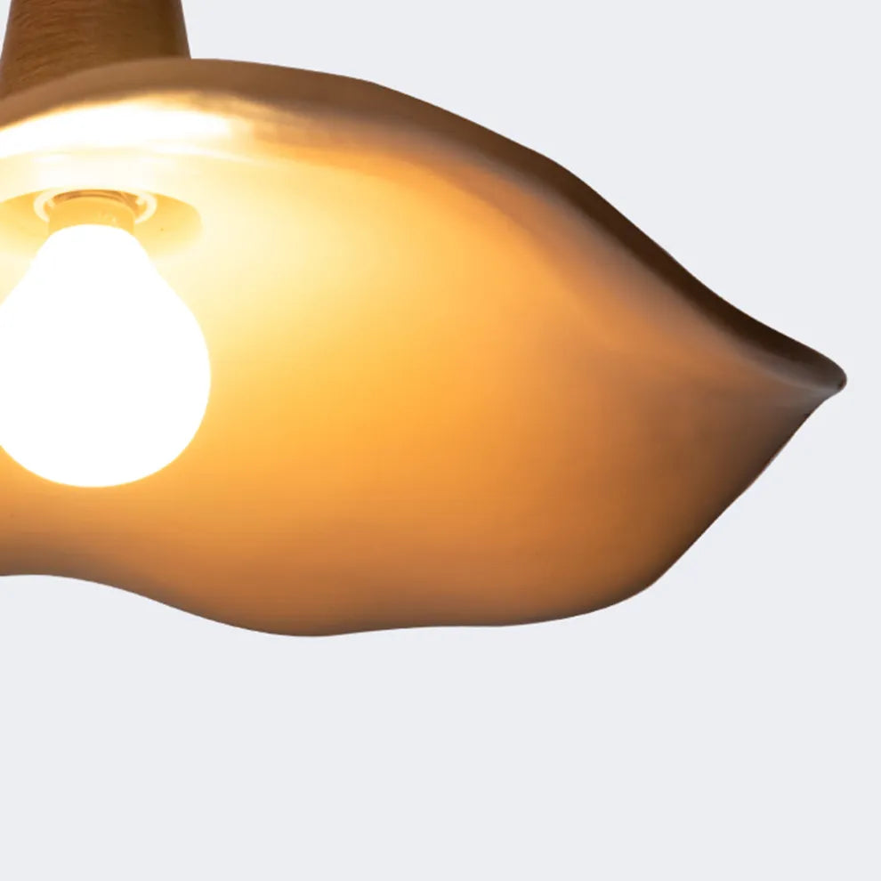 Retro Wave Pendant Light – Mahogany/Resin & Metal