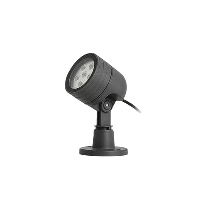Irondale Modern Cylindrical Outdoor Ground Light – Black Metal/Glass for Garden