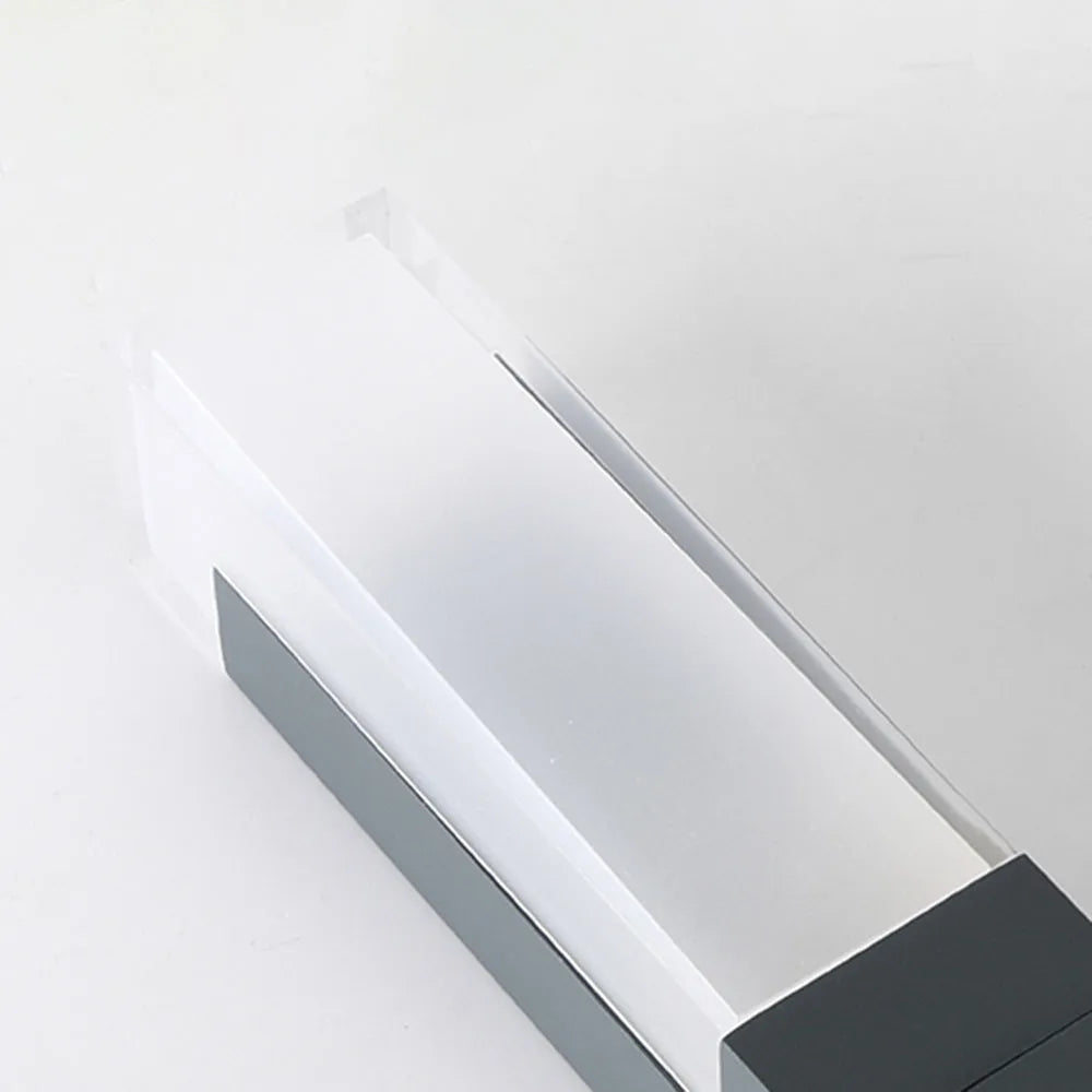 Modern Pathway Lights - Black Metal & Acrylic Rectangular Design for Garden