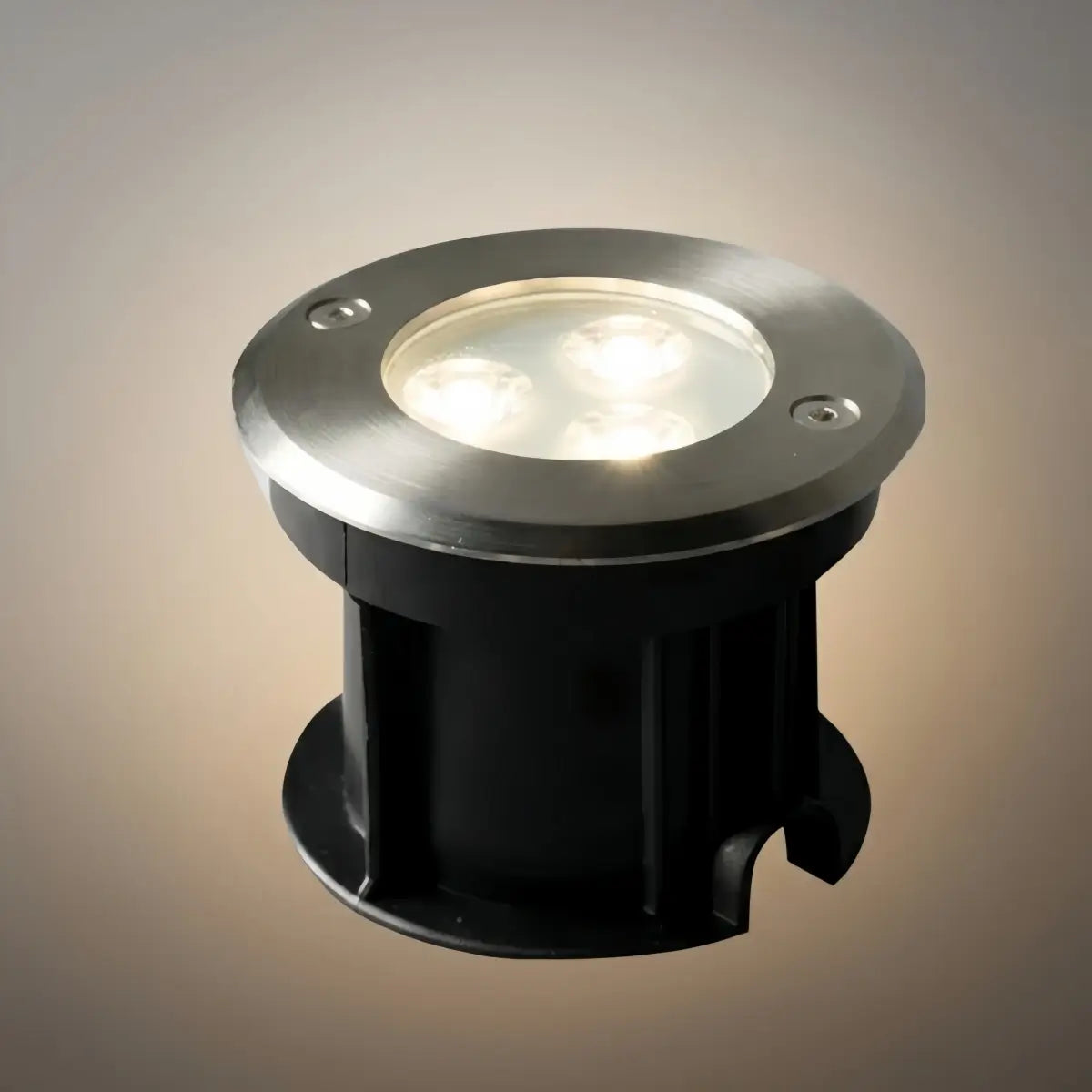 Minimalist_Outdoor_Ground_Lights__Black_Metal_Glass_Round_Design_for_Garden