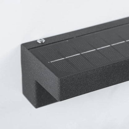 Modern Outdoor Wall Lamp - Black Metal & Acrylic Rectangular Design for Garden