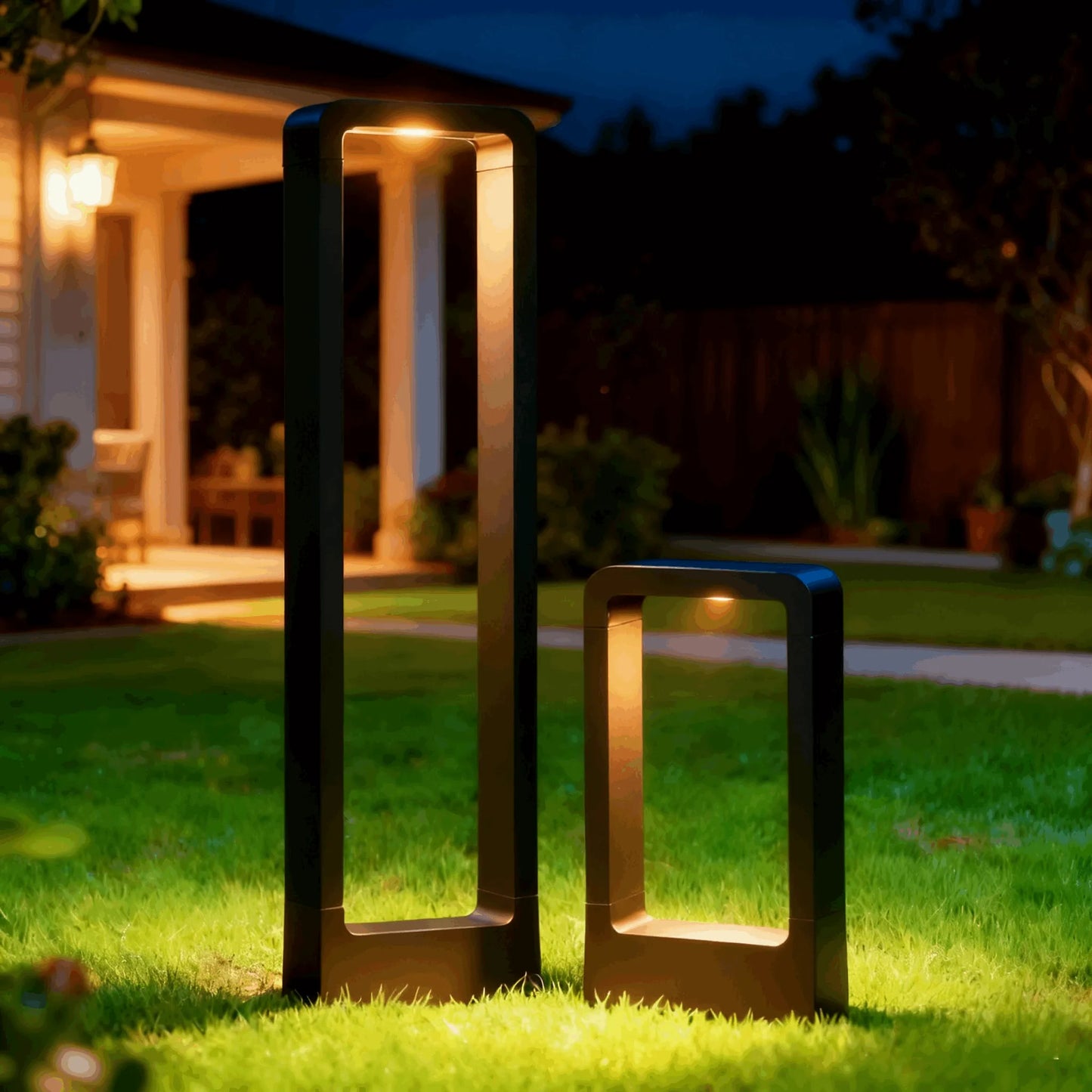 Modern Black Metal LED Path Light –
