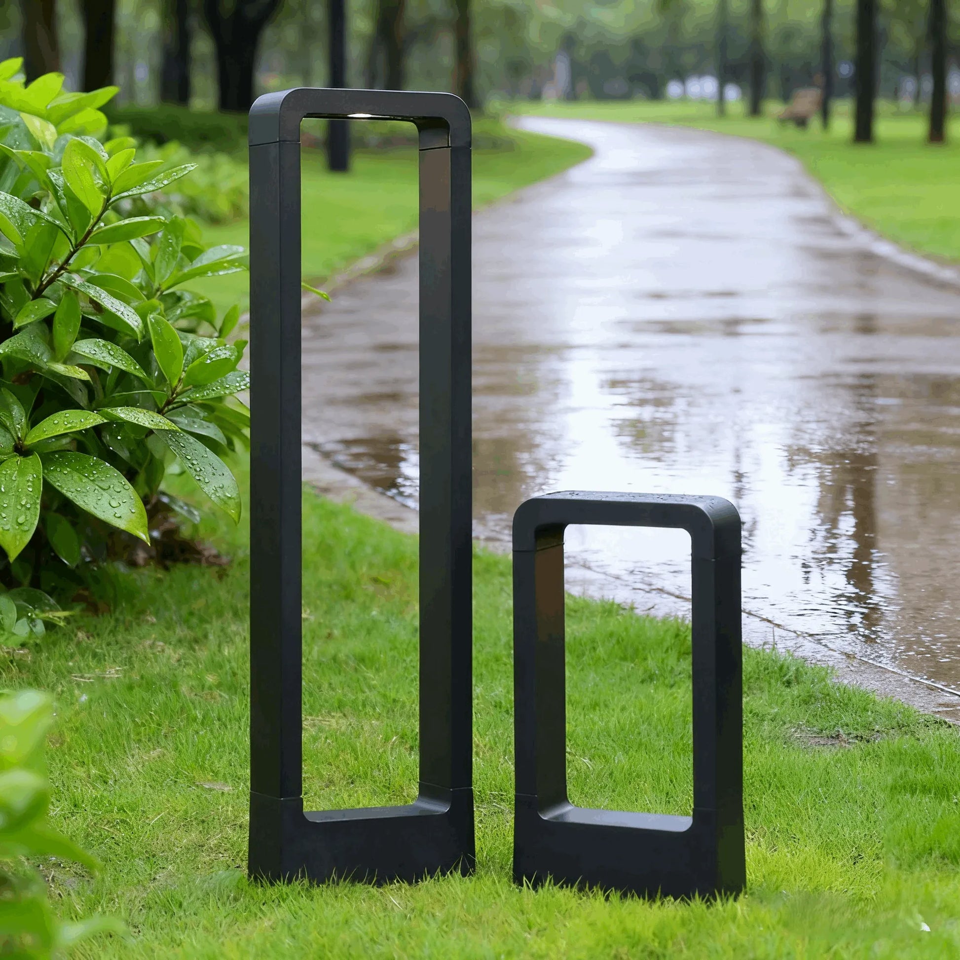 Modern Black Metal LED Path Light – Outdoor Garden Lighting