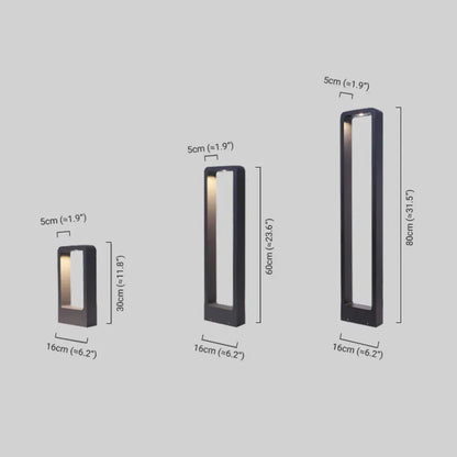 Black Metal LED Path Light – Outdoor Garden Lighting