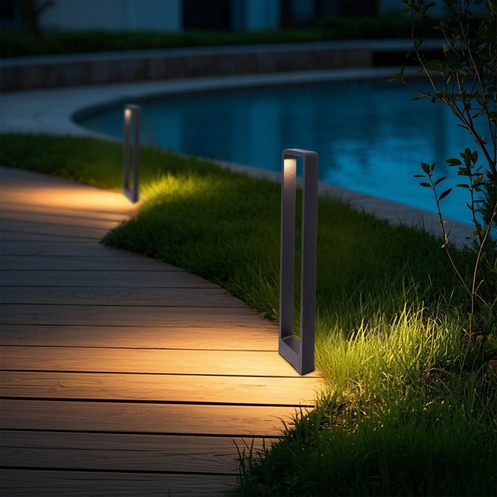 Modern Outdoor Path Light Square Yard
