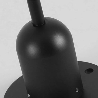 Industrial Pathway Light - Black Metal & Acrylic Ring Design for Garden