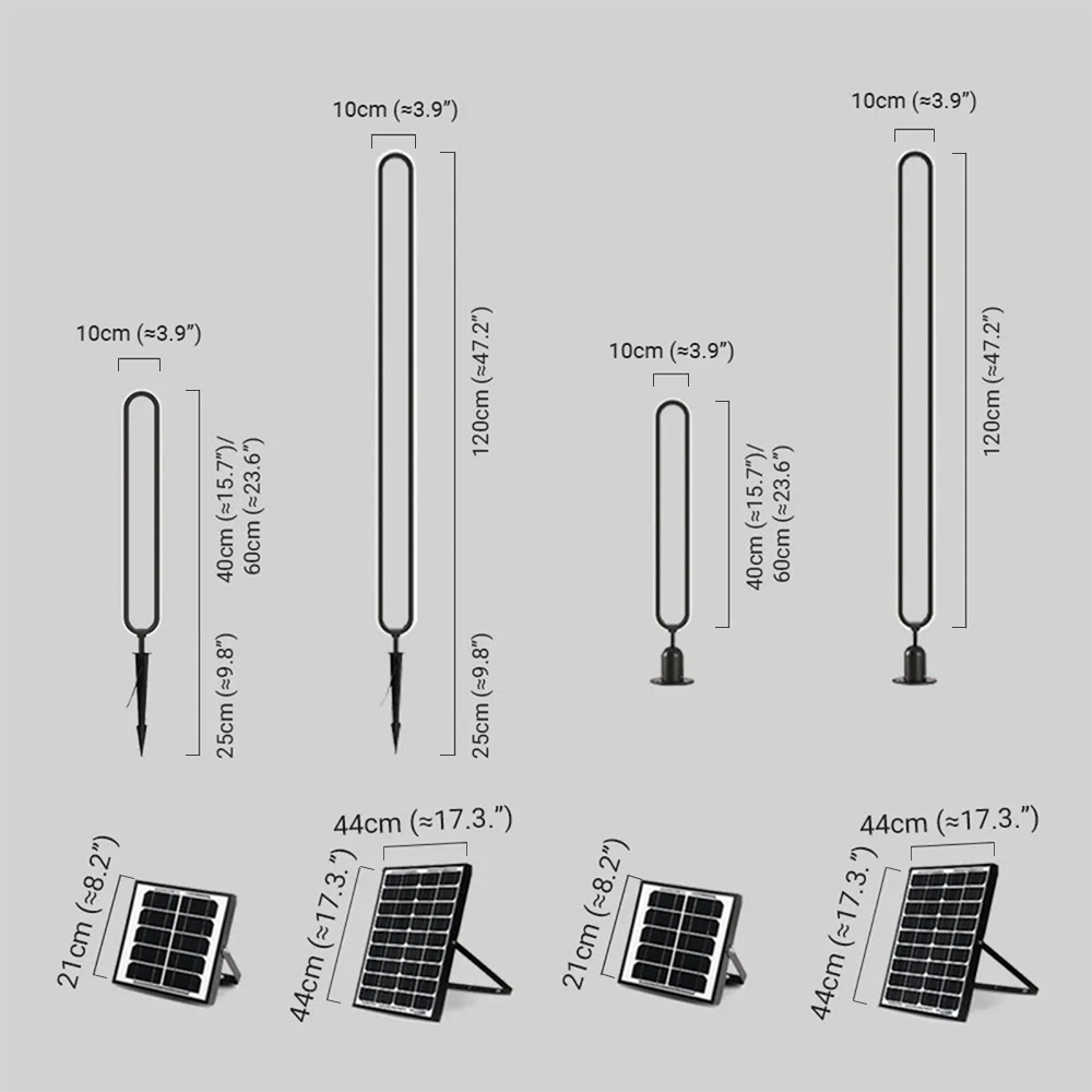 Industrial Pathway Light - Black Metal & Acrylic Ring Design for Garden
