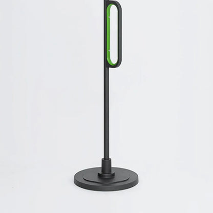 Modern Outdoor Floor Lamp - Black Metal & Acrylic Bowled Design for Courtyard