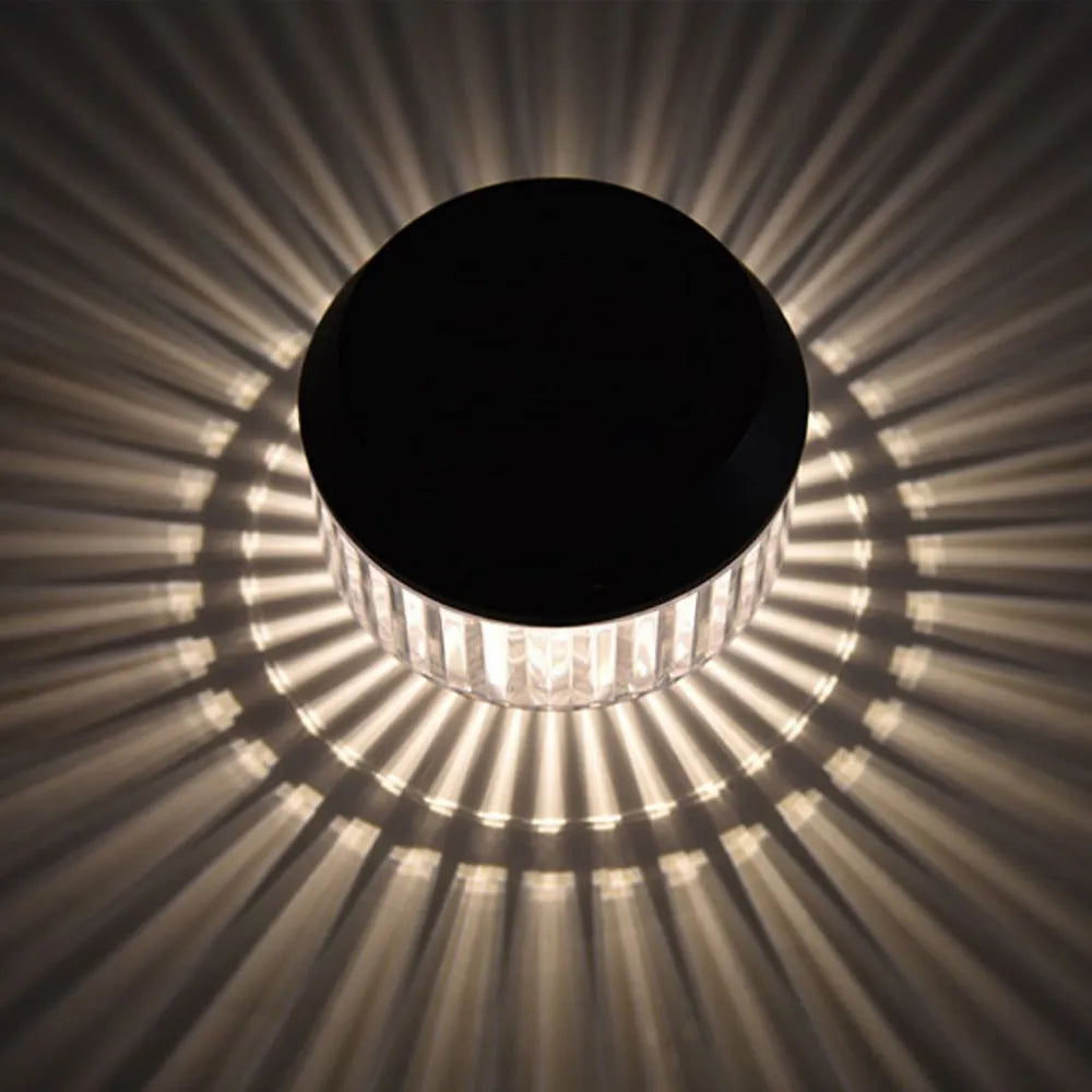 Modern Solar Pathway Lights - Black Acrylic Outdoor Lighting for Garden