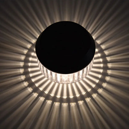 Modern Solar Pathway Lights - Black Acrylic Outdoor Lighting for Garden