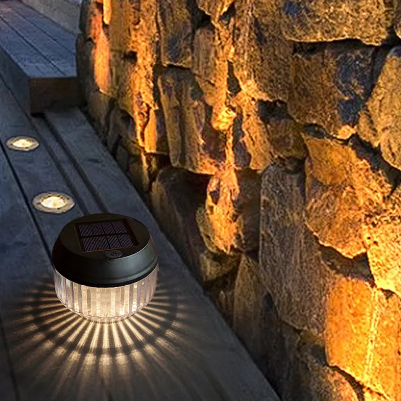 ALS670 Modern Solar Pathway Lights - Black Outdoor Lighting for Garden