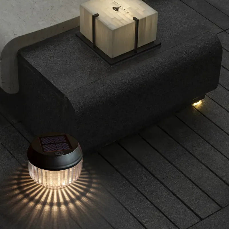  Solar Pathway Lights - Black Acrylic Outdoor Lighting for Garden