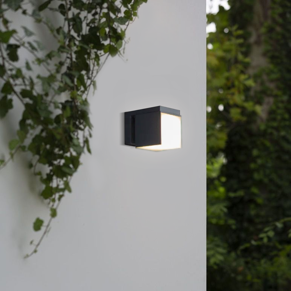 Outdoor Wall Lamp - Black Metal Irregular Design for Exterior Wall