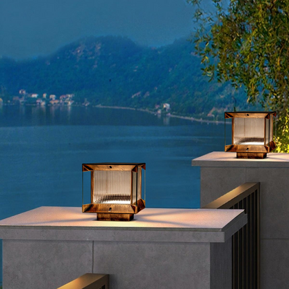 Modern Pathway Lights - Black Metal Rectangular Design for Garden