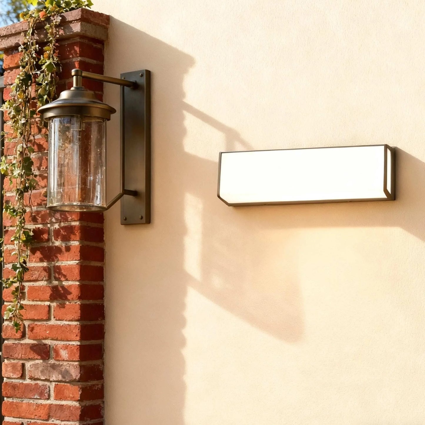 Modern Solar LED Outdoor Wall Lamp – Waterproof Sensor Light