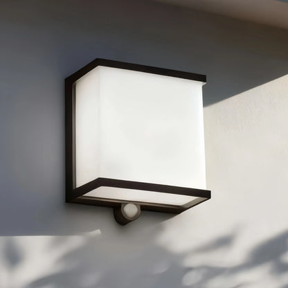 Lunara Modern Solar LED Outdoor Wall Lamp – Waterproof Sensor Light for Courtyard