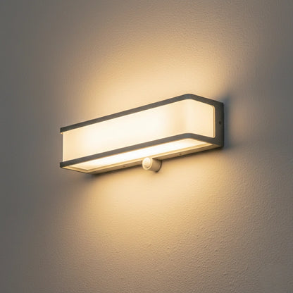 Lámpara de pared exterior Lunara - Moderna, LED con sensor solar e impermeable